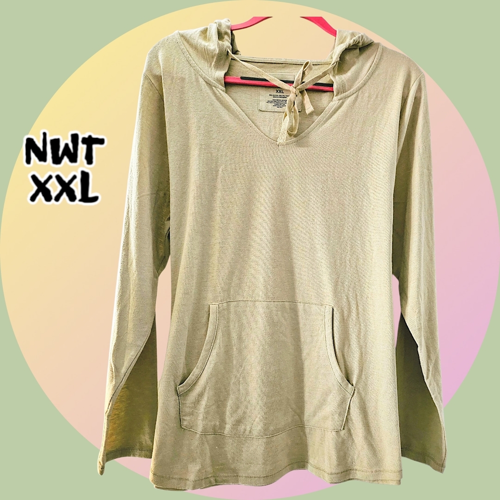 Lightweight NWT Sz XXL Pull Over Hoodie w Kangaroo Pocket